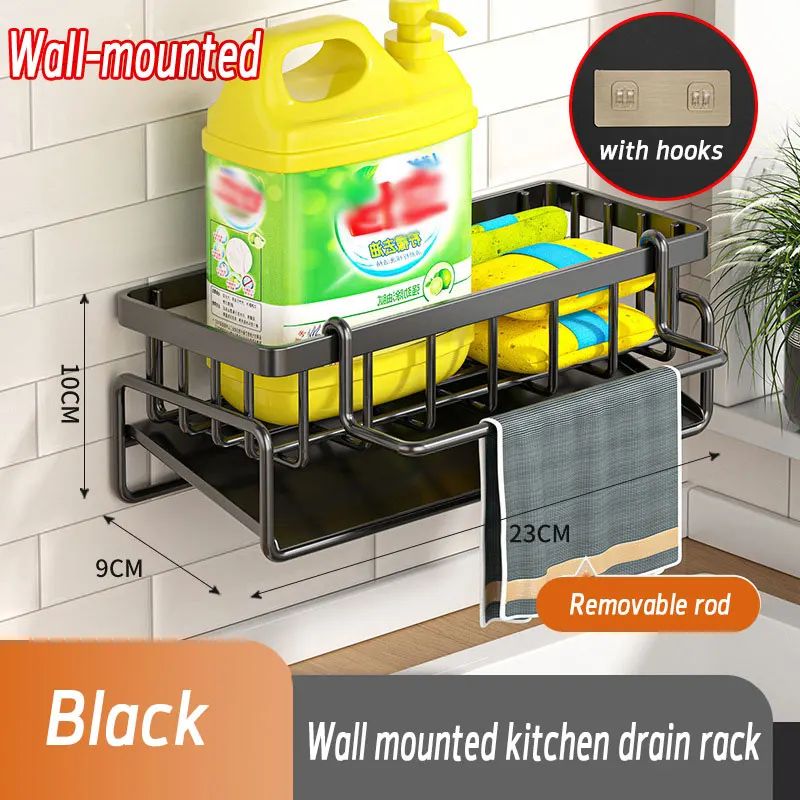 Kitchen Sponge Holder Home plastics Sink Drain Rack Soap Drainer Towel Rack Shelf Organizer bathroom Storage Accessories