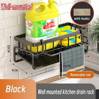 Kitchen Sponge Holder Home plastics Sink Drain Rack Soap Drainer Towel Rack Shelf Organizer bathroom Storage Accessories