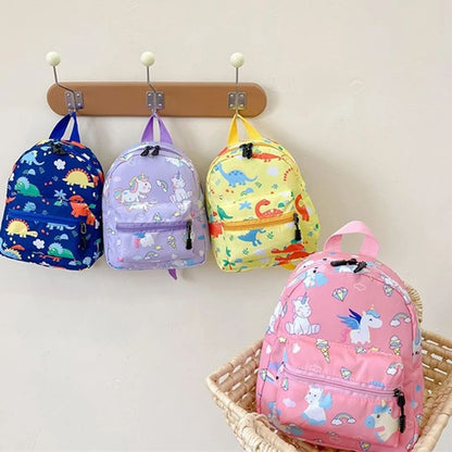 Mochila Escolar Infantil Desenho Dinossauro Unicórnio Mochila Infantil Bebê Bonito Jardim de Infância Meninos Meninas Bolsas Impermeáveis