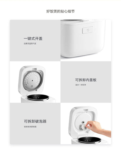 Xiaomi Mijia Smart Rice Cooker Mini 2 Electric Cooking Pot 1.5L Multicooker 220V for Kitchen with Non Stick Home Appliance