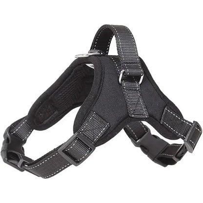 Conjunto de Coleira e Peitoral para Cães Sem Puxar, Ajustável, Confortável com Alça de Fácil Controle para Correr ao Ar Livre, Caminhar, Coleira Mãos Livres