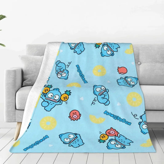 Super Soft Blanket Travel Office Hangyodon Cute Throw Blanket Flannel Bedspread For Home Decor Comfortable Sofa Bed Cover