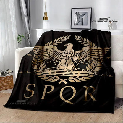 Roman SPQR logo printed blankets Children's warm blanket soft and comfortable blanket home travel blankets birthday gift