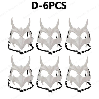 Halloween Half Face Mask Popular Dragon God Fierce Tiger Night Dog Man Wolf Costume Skull Performance Mask Mask Deadpool Terror