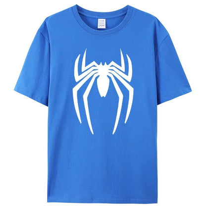 Summer Spider Men's T-Shirt Short Sleeve Sport Cartoon Hero Tops Tees Oversized Streetwear Casual T Shirts Designer Men Clothing
