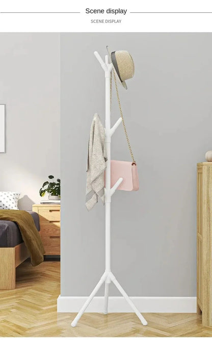 Floor Standing Clothes Rack Tree Branch Shape Multi Hook Mobile and Convenient Coat Rack for Home Living Room Clothing Storage
