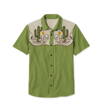 Men's Shirt Summer Casual Fashion Short Sleeved Shirt For Men Loose Breathable H