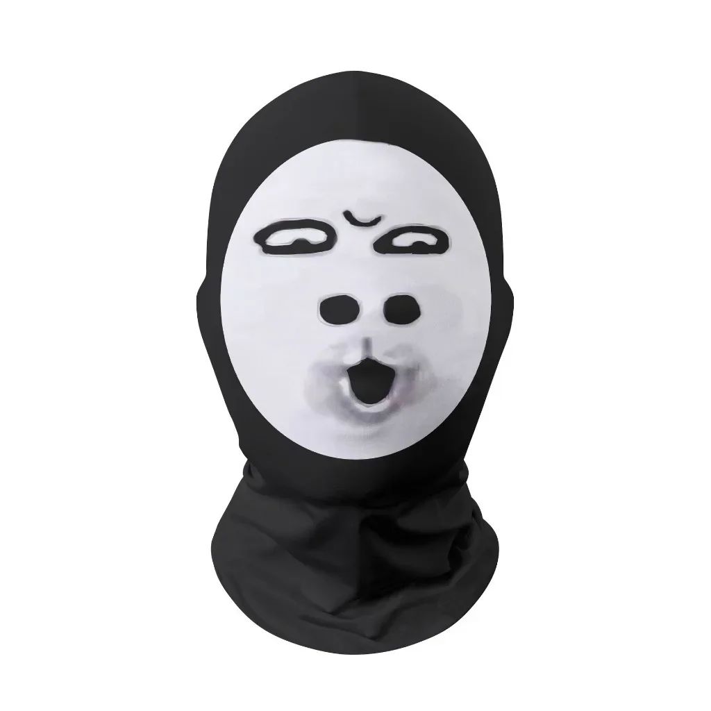 Cosplay 3D Printed Mask Stretch Mesh Full Face Mask Men and Women Role Play Headdress Hip Hop Fashion Balaclava Headdress