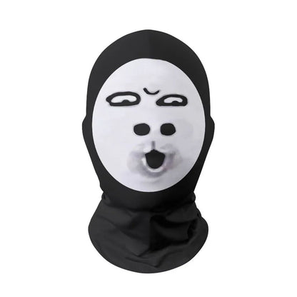 Cosplay 3D Printed Mask Stretch Mesh Full Face Mask Men and Women Role Play Headdress Hip Hop Fashion Balaclava Headdress