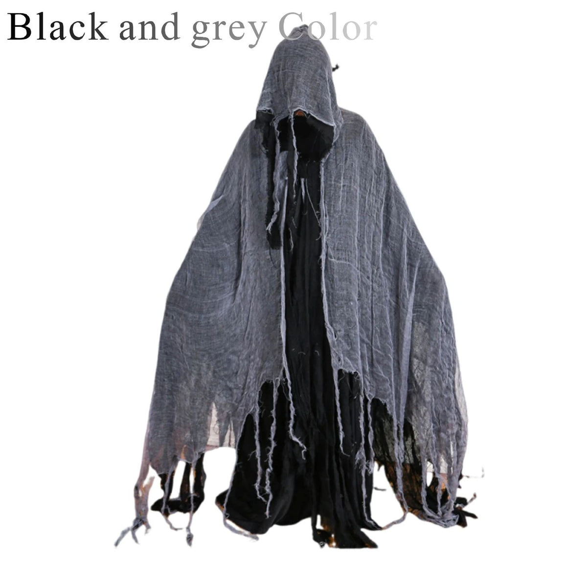Scary Halloween Hooded Cloak Medieval Renaissance Wizard Cloak Horror Grim Reaper Cosplay Cape Costume for Men Women