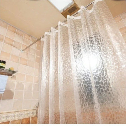 1PCS 180x180cm Cortina de Banho 3D Transparente Mais Grossa Impermeável