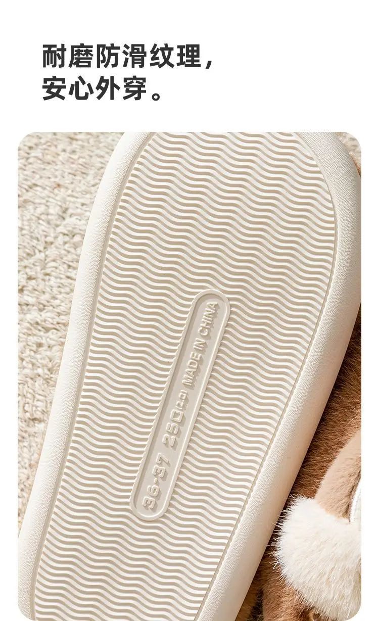 Chinelo de algodão de pelúcia com desenho animado Disney Tico e Teco, fofo, para homens e mulheres, confortável, macio, antiderrapante, resistente ao desgaste e quente para o inverno