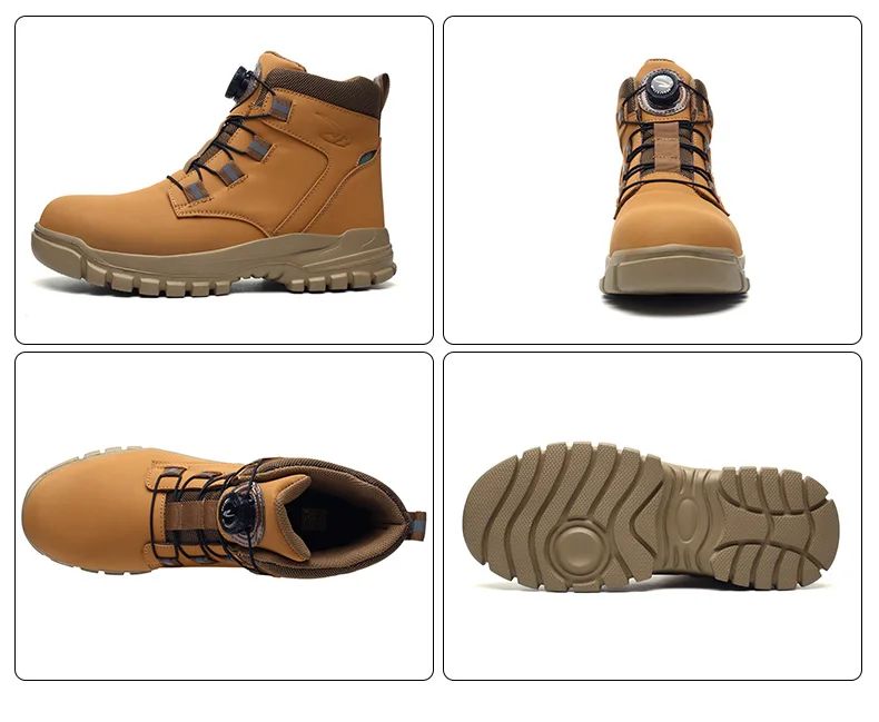 Botas de segurança masculinas à prova d'água, indestrutíveis, com biqueira de aço, anticorte, resistentes a perfurações, sapatos de segurança para motociclistas, Botas Para Hombre