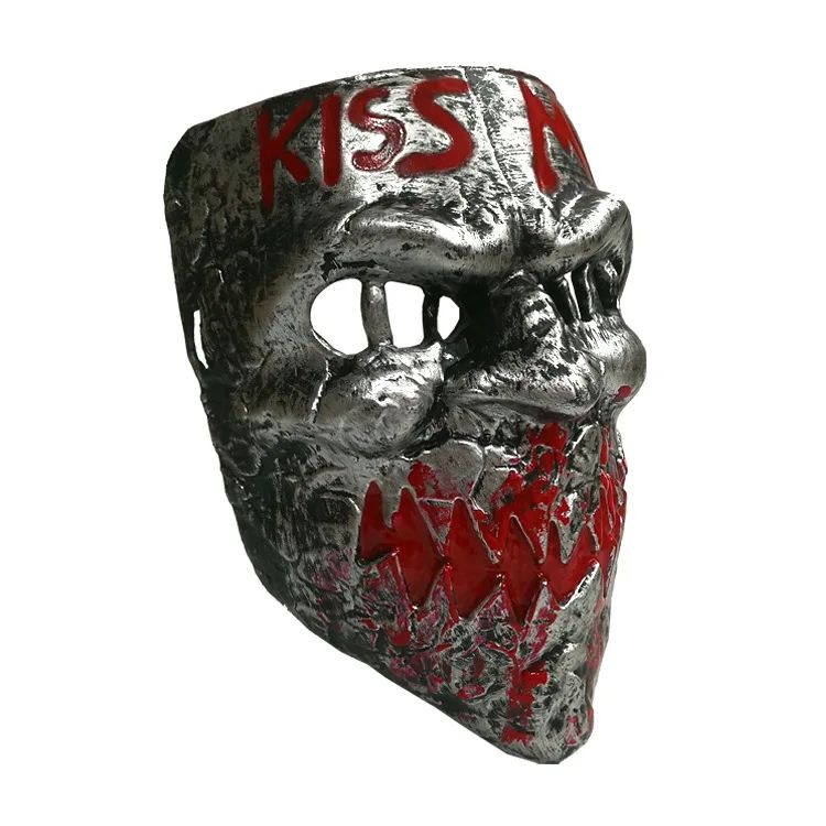 Human Removal Plan Mask Evil Smiley Bleeding Mask Men and Women Kiss Me Mask Halloween Mask Human Removal Plan Cosplay Mask