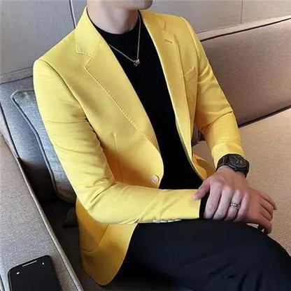 Single Breasted High Quality Coat Spring Autumn Men's Suit Jackets Models Trendy 2025 Gentleman Simple Fashionable Male Blazer