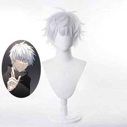 Anime Jujutsu Kaisen Cosplay Jujutsu Kaisen Gojo Satoru Geto Suguru Cosplay Costume Anime Uniform Halloween Party Costume Wigs