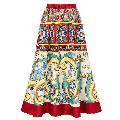 2024 Vintage Pattern Printed One Piece Swimsuit Swimwear Bikini Set Women Beachwear Clearance Wholesale