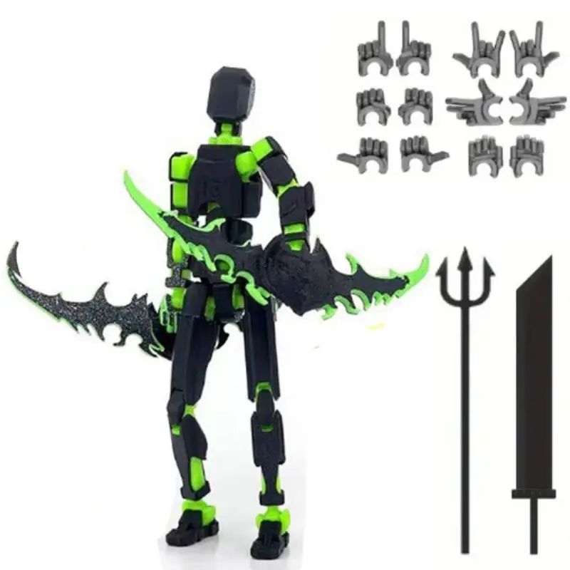 Titan 13 Boneco de Ação Multiarticulado Articulações Móveis Modelos de Personagens para Montar Impressão 3D Descompressão Boneco DIY