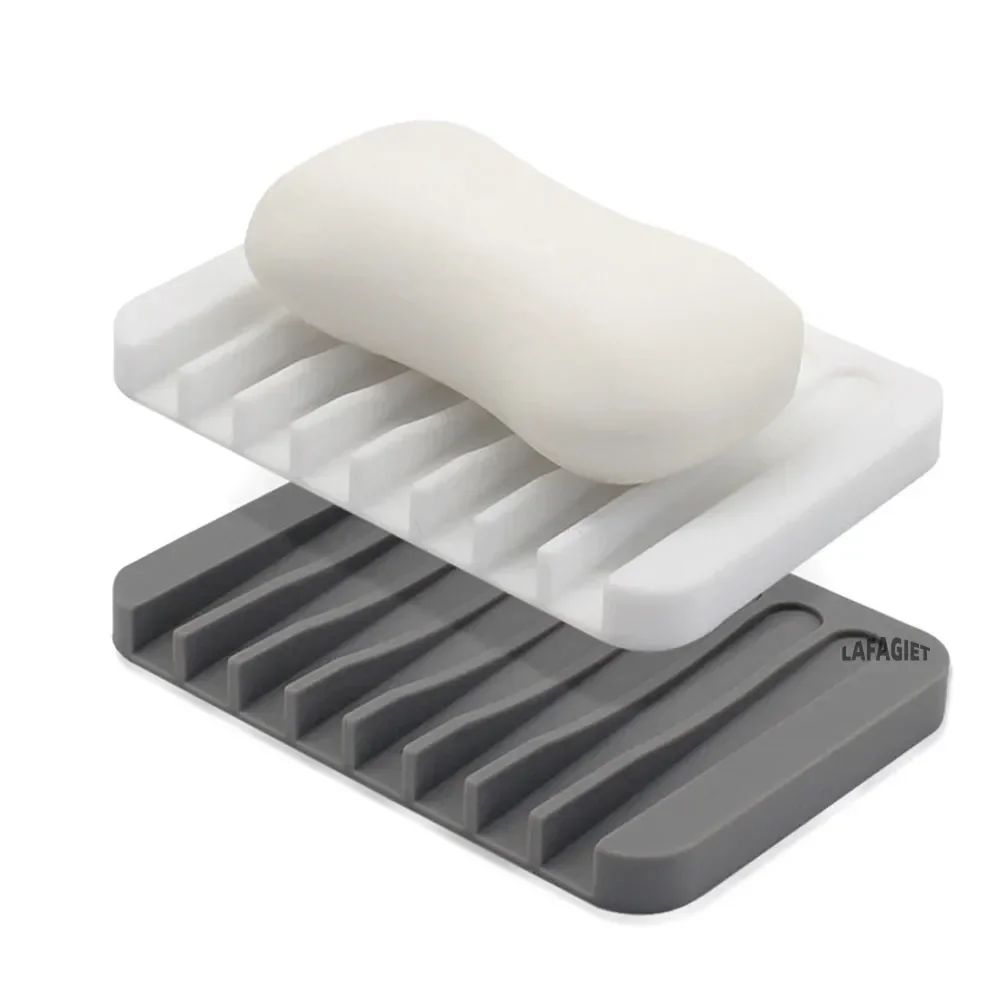 Saboneteira de Silicone para Chuveiro, Suporte de Sabão com Dreno, Organizador de Esponja para Pia de Cozinha, Bandeja de Secagem, Acessórios de Banheiro