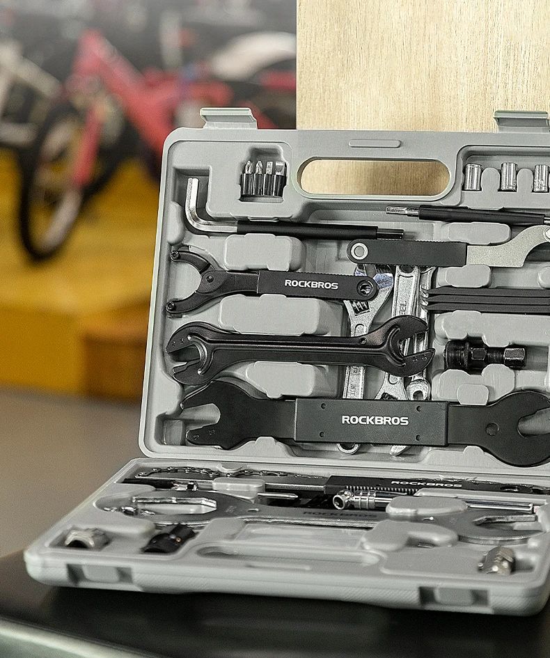ROCKBROS Kits de Ferramentas para Reparo de Bicicleta 44 em 1 Profissional Multifuncional para Bike Conjunto de Chaves Ferramentas de Ciclismo