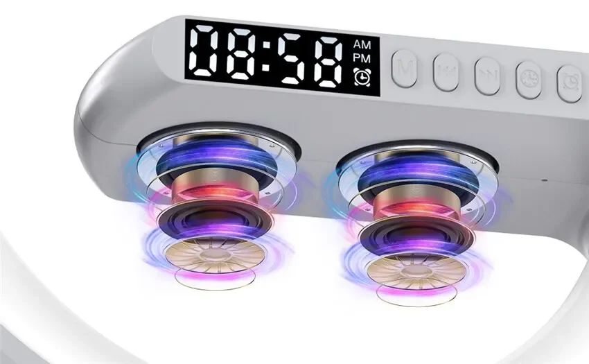 Caixa de Som Bluetooth Multifuncional BIG G Luz Noturna RGB Carregador Sem Fio Rápido Suporte para iPhone Samsung Xiaomi Estação de Carregamento