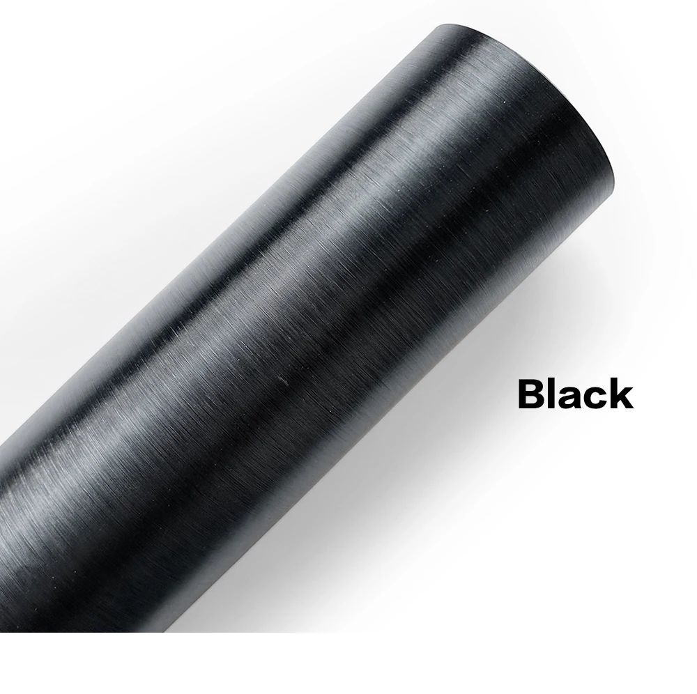 Car Stickers Black Grey Silver Brushed Aluminum  Vinyl Wrap Film Metallic Car Wrap Foil Sticker For Car Motorcycle Computer Skin