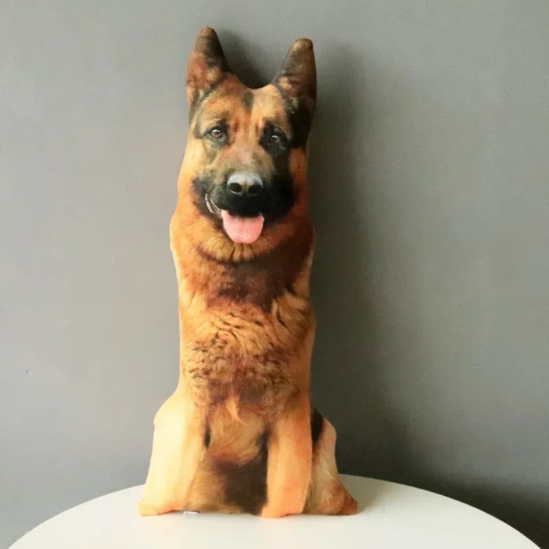 Cosplay Cute Throw Dog 2023 HOT Head Bend Cushion for Funny Favorite 3D Lifelike Home Animal Printed 50cm Dog Pillow Toy