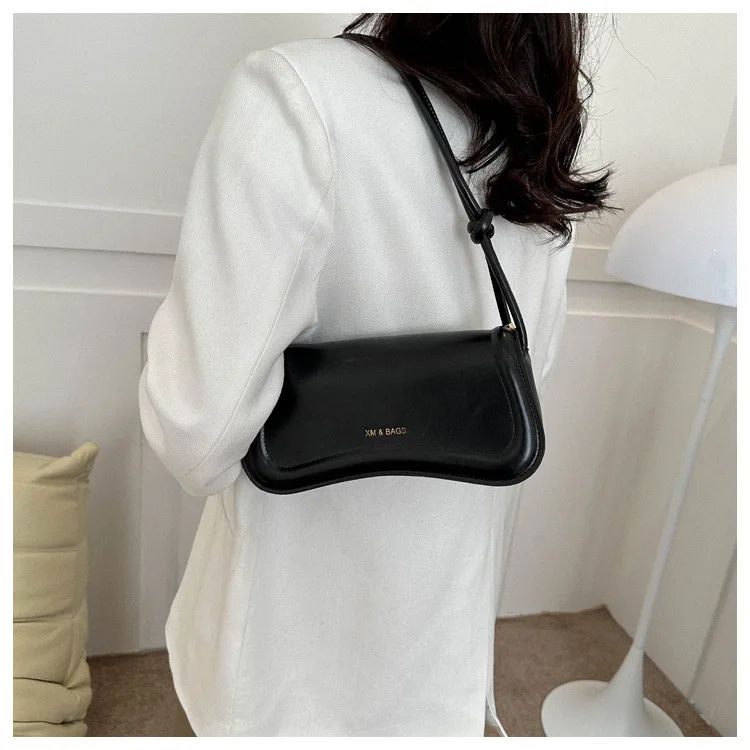 Ladies Shoulder Crossbody Bags PU Leather Women Underarm Bags Solid Color Small Top-handle Bags Purse Female Daily Handbags