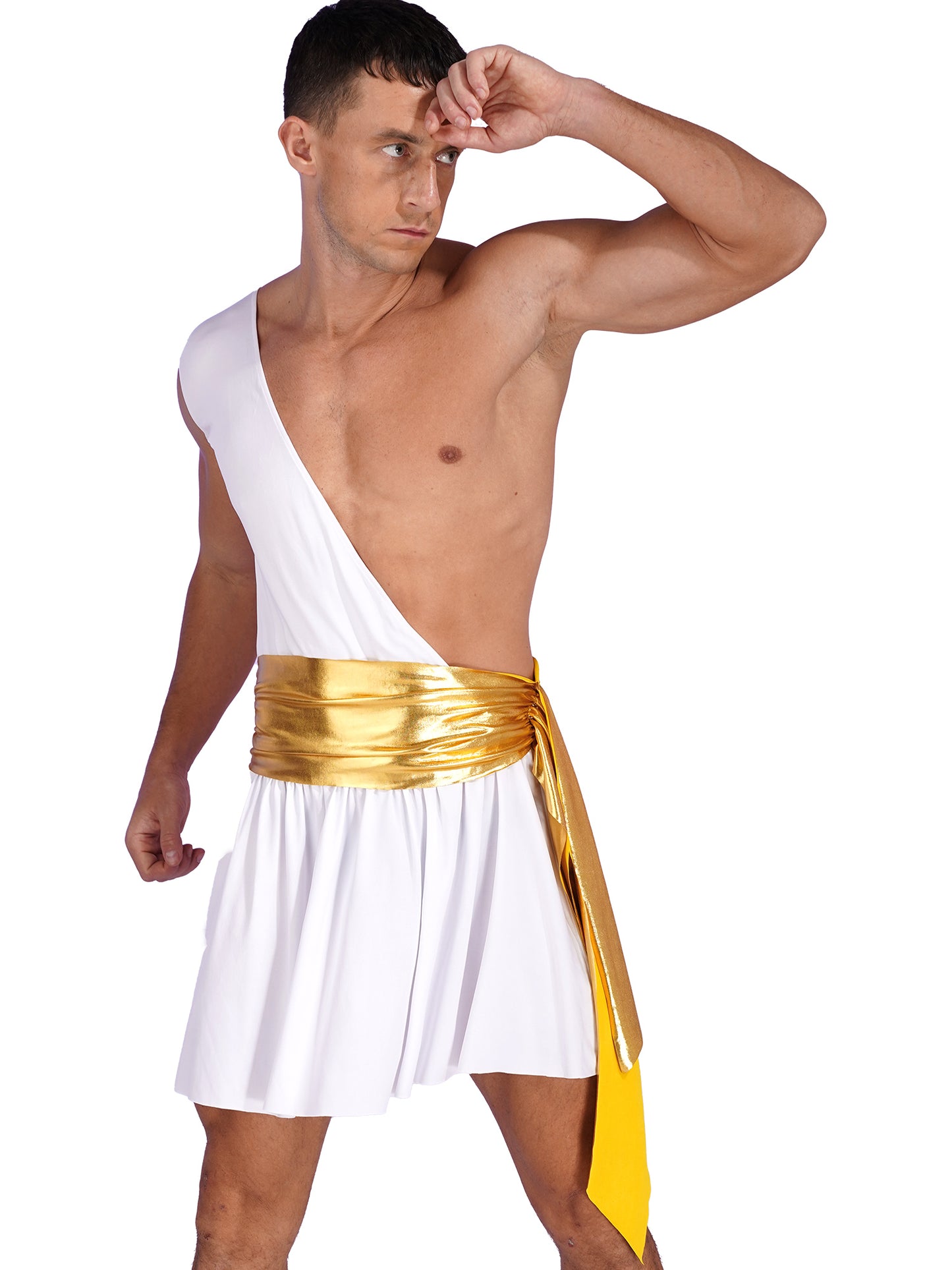 Mens Roman Toga Costume Ancient Greek Gods Senator Emperor Robe Uniform Halloween Party Cosplay Role Play Fancy Dress