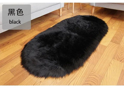 Super Soft Plush Oval Rug Mat Fluffy White Carpets for Living Room Home Decor Bedroom Kid Room Decoration Salon Thick Pile Rug