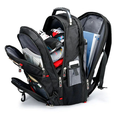 2025 Swiss-Multifunctional bags Durable 17 Inch Laptop Backpack, Travel Bag,College Bookbag,USB Charging Port,Water Resistant