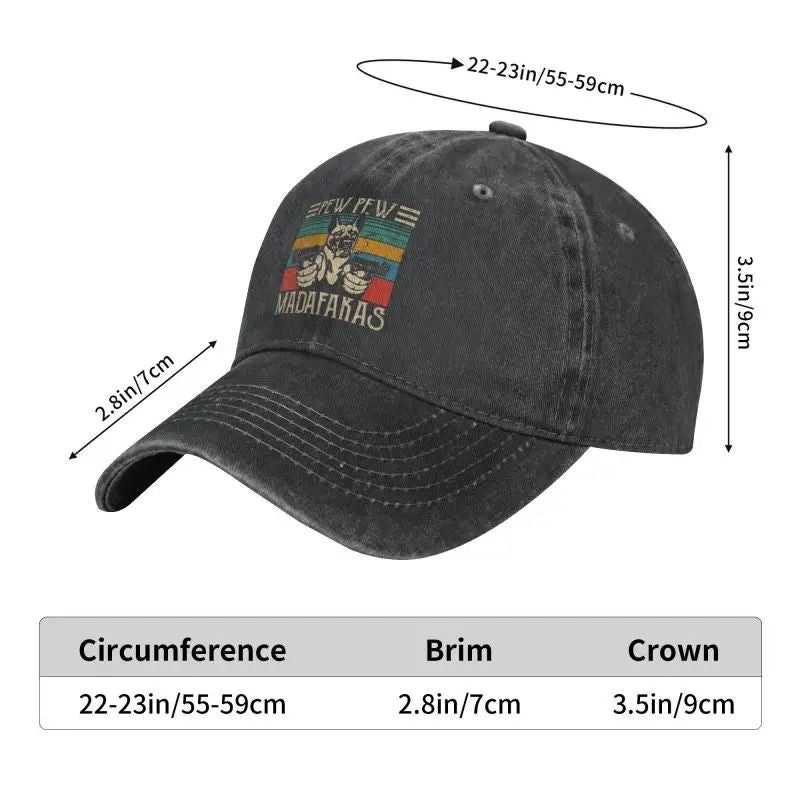 Custom Cotton Madafakas Baseball Cap for Men Women Breathable Vintage Belgian Shepherd Malinois Dog Dad Hat Outdoor