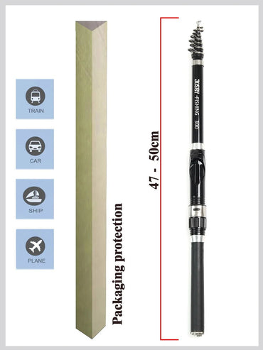 Vara de Pesca Telescópica Ultra Durável de Carbono para Spinning e Pesca de Rocha, Carpa, Alimentador 1.5-3.0M, Portátil, Mini Equipamento de Pesca para Viagem