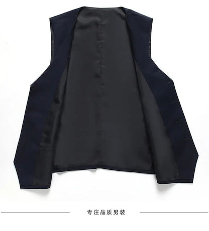 Suit Boutique Men's Fashion Business (Blazer+ Vest + Trousers) Gentleman's Wedding Casual Professional Formal Suit 3 Piece M-6XL