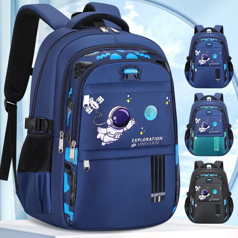 Mochila Infantil 2-16Anos Mochilas Escolares para Meninos Astronauta Mochila Escolar Impermeável para Meninos do Ensino Fundamental Mochila Infantil