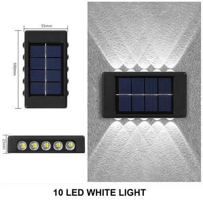 LED Solar Light Outdoor Waterproof Wall Lamp Up And Down Luminous Lighting for Garden Street Landscape Balcony Decor 1~4pcs
