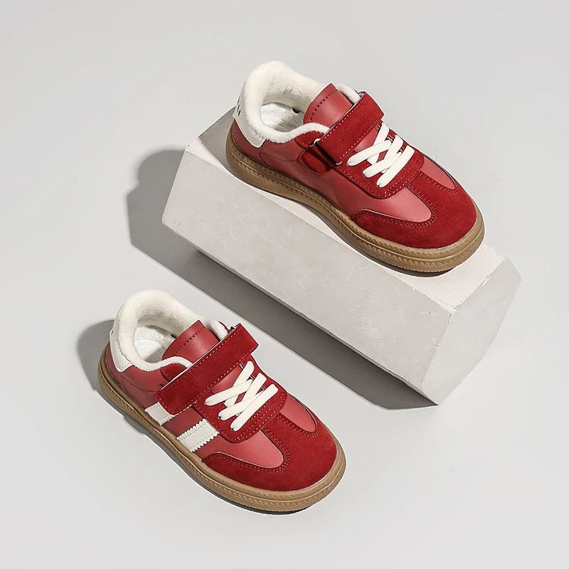 Children Casual Sneakers New Black Soft Bottom Girls Boys German Training Shoes Autumn Winter Fashion Red Kids Baby Casual Shoes