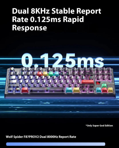 AULA F87 Pro V2 Wireless Gaming Mechanical Keyboard F87Pro V2 Bluetooth 2.4G Wired RGB Hotswap 8K Return 12000mAh Gamer Keyboard