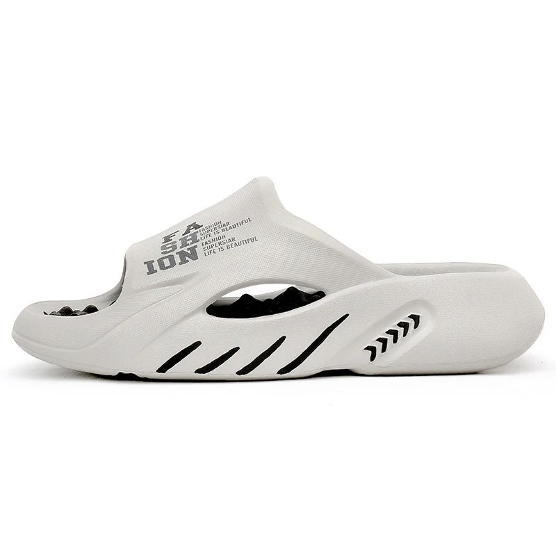 Comwarm New Men Massage Slippers Slides Indoor Outdoor Sandals Beach Casual Shoes Comfortable Sole Men's Slippers Big Size 38-47