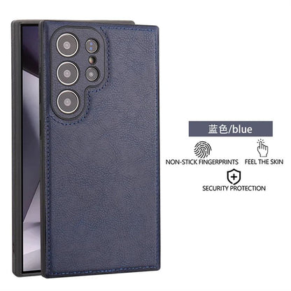 Capa de couro PU vintage de luxo para Samsung S25 Ultra S24 Plus S23 S22 S24Ultra, fina, à prova de choque, com para-choque macio