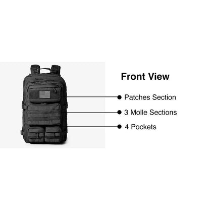 50L/30L Backpack  Military Assault Pack For Men, 3 Day Bug Out Bag Molle DaypackFor Camping Outdoor Sport Rucksack Backpacks