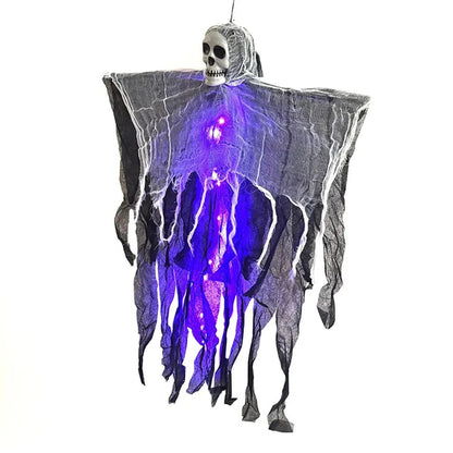 Luminous Skull Halloween Party Hanging Skull Skeleton Ghost Ornament Props Haunted House Decorations Halloween Decorations