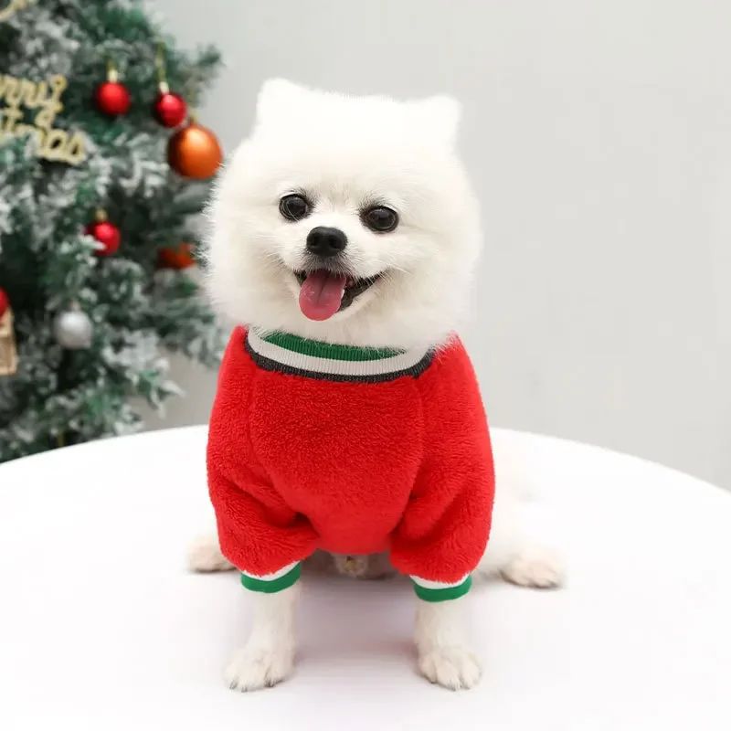Roupa de Natal para Cães Roupa de Inverno Quente para Cães de Pequeno e Médio Porte Alce Papai Noel Cães Gatos Casaco Moletom Fantasia de Natal para Cães