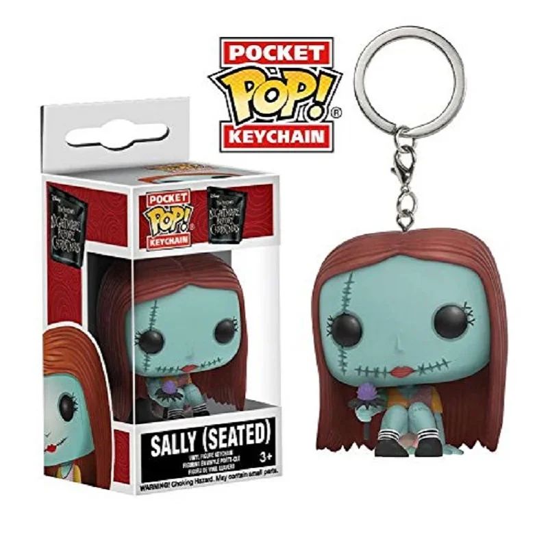 18 modelos de chaveiros de bolso FUNKO O Estranho Mundo de Jack #2 Sally Jack Neve Teddy Prefeito Zero Abóbora Bonecos de Ação