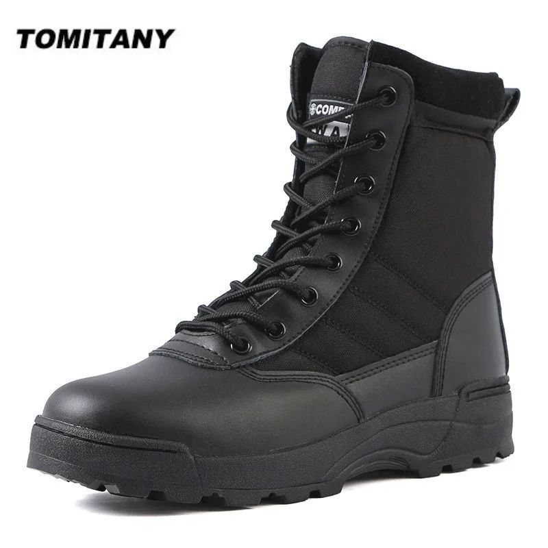 Botas Táticas Masculinas Botas de Força Especial Botas de Combate no Deserto Botas de Caminhada ao Ar Livre Botas de Tornozelo Masculinas Botas de Segurança para o Trabalho