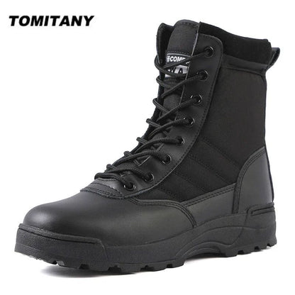 Botas Táticas Masculinas Botas de Força Especial Botas de Combate no Deserto Botas de Caminhada ao Ar Livre Botas de Tornozelo Masculinas Botas de Segurança para o Trabalho
