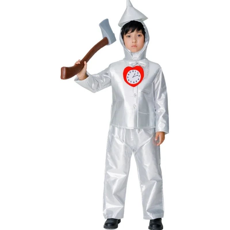 Halloween Cosplay Tin Man Costume Parent-children Clothing Adult Male Iron Man Costume Wizard of Oz Performance Stage Costumes