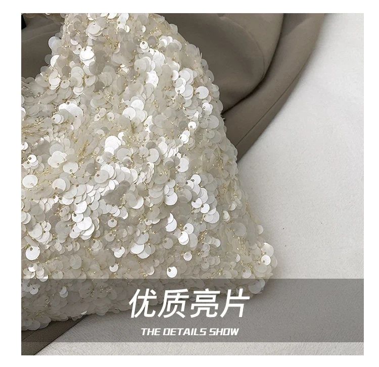 Exquisite Shining Sequins Square Women's Shoulder Bag Popularity Stylish Design Handbags High Quality Solid Sweet Crossbody Bags