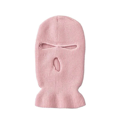 Men's Winter Knitted Balaclava, Windproof Ski Mask, Warm Wool Motorcycle Hat