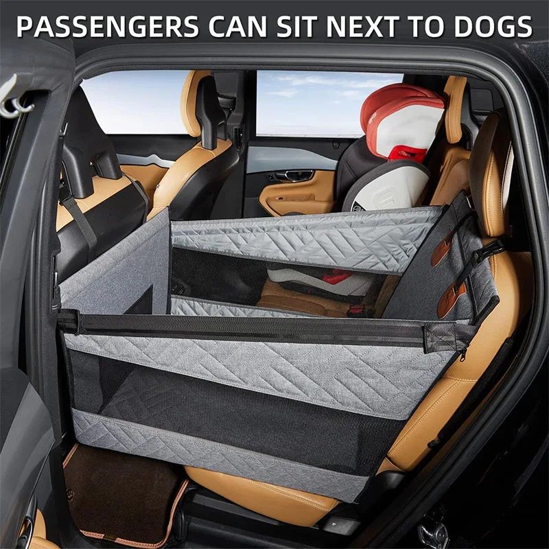 Cama Ninho para Carro para Pets, Extensor de Rede para Banco Traseiro de Cobertura Total para Carros, Impermeável e à Prova de Arranhões com Bolso de Malha para Cães de Todos os Tamanhos